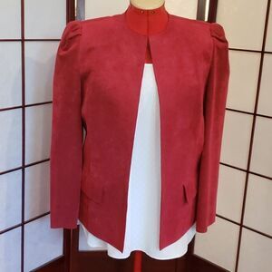 Roth-Le Cover Magenta Suede Open-faced Jacket